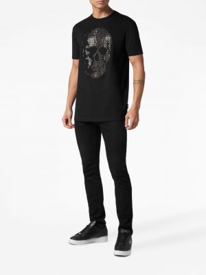 Bavlněné tričko Philipp Plein černé