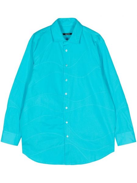 Svītrainas kokvilnas krekls Botter zils