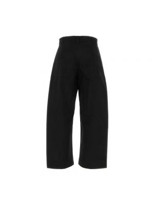 Pantalones de algodón Studio Nicholson negro