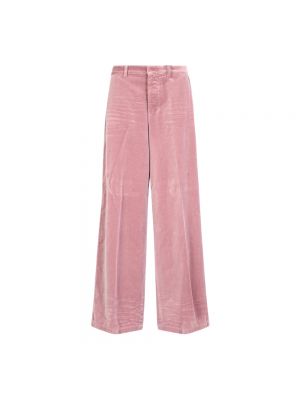 Welurowe spodnie Dsquared2 różowe