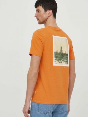 Koszulka z nadrukiem Lindbergh pomarańczowa