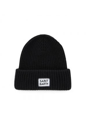 Dzianinowa haftowana czapka Mc2 Saint Barth czarna