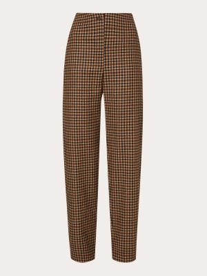 Pantalones de lana con estampado Diega marrón