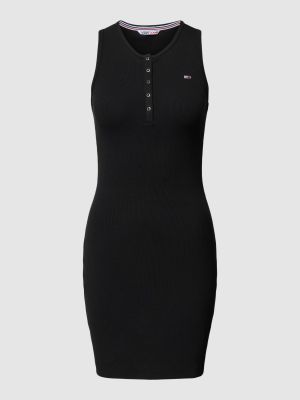 Sukienka mini dopasowana Tommy Jeans czarna