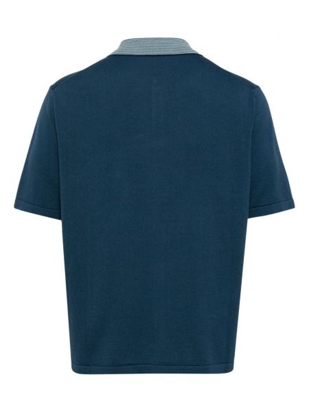 Polo en coton en tricot Ps Paul Smith bleu