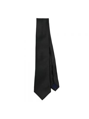 Czarny jedwabny krawat Corneliani