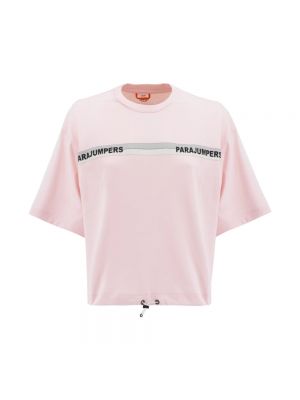 Koszulka bawełniana Parajumpers różowa