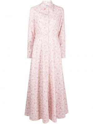 Dolga obleka s cvetličnim vzorcem s potiskom Evi Grintela