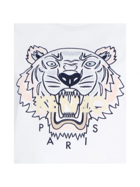 T-shirt ausgestellt mit tiger streifen Kenzo weiß