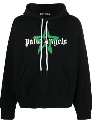 Stjärnmönster hoodie Palm Angels svart