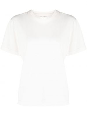 Koszulka z kaszmiru bawełniana Extreme Cashmere biała