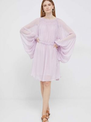 Sukienka mini Emporio Armani fioletowa