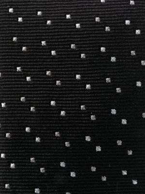 Corbata con estampado Saint Laurent negro