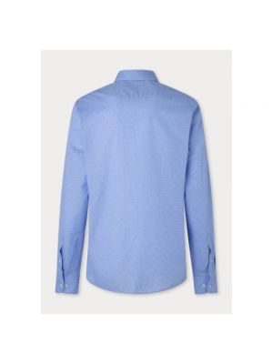 Camisa de algodón Hackett azul