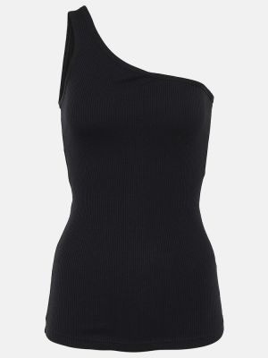 Top de algodón asimétrico Isabel Marant negro