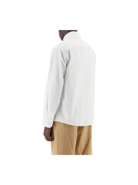 Camisa con bordado de algodón A.p.c. blanco