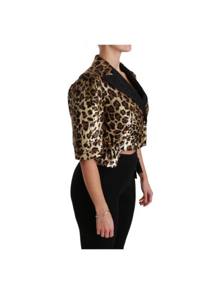 Blazer con estampado leopardo Dolce & Gabbana