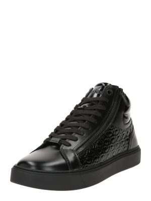 Sneakers με κορδόνια με φερμουάρ με δαντέλα Calvin Klein μαύρο