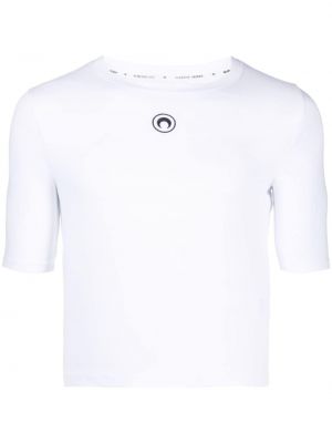 Тениска бродирана Marine Serre бяло