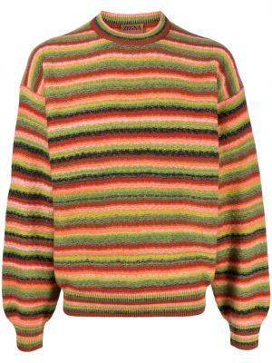 Кашмирен вълнен пуловер Zegna оранжево
