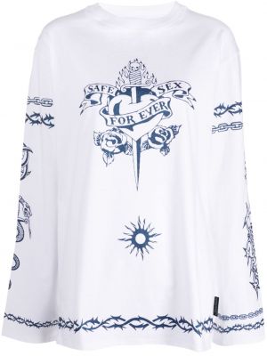 Μπλούζα με σχέδιο Jean Paul Gaultier λευκό