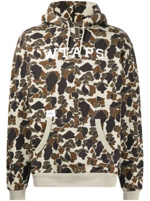 Hoodie con stampa camouflage Wtaps verde