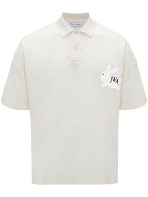 Siuvinėtas polo marškinėliai Jw Anderson balta