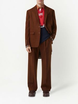 Pantalon plissé Burberry rouge