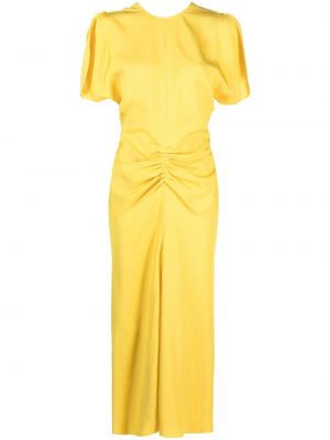 Midi šaty Victoria Beckham žltá
