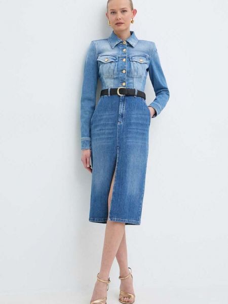 Kurtka jeansowa Elisabetta Franchi niebieska
