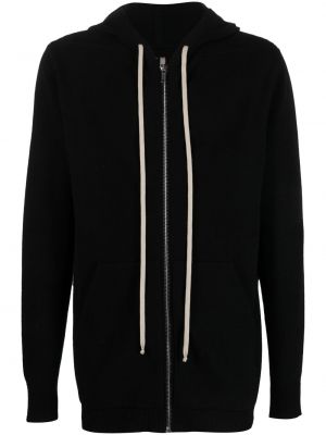 Hoodie mit reißverschluss Rick Owens schwarz