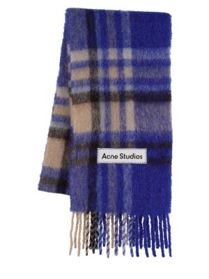 Bufanda de lana de alpaca de lana mohair Acne Studios azul