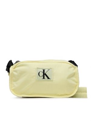 Nylonowa torba na ramię Calvin Klein Jeans żółta