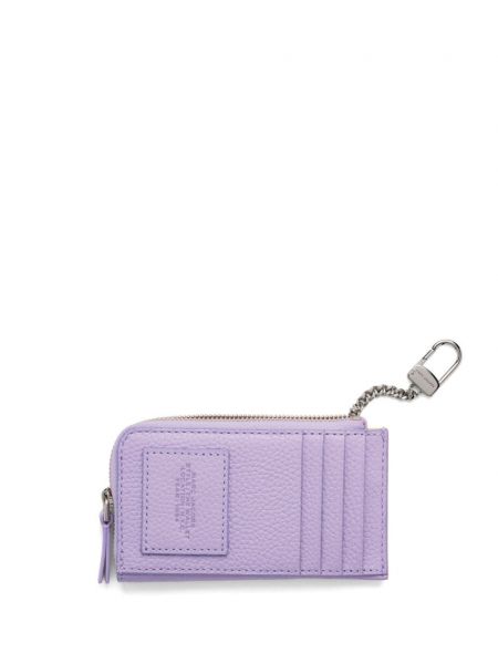 Kožená peněženka Marc Jacobs fialová