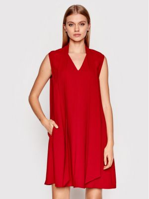 Voľné priliehavé šaty Victoria Victoria Beckham červená