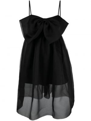 Oversized šaty s mašľou Paskal čierna