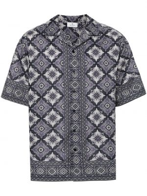 Bombažna srajca s potiskom z abstraktnimi vzorci Etro