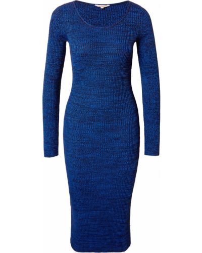 Плетена меланж рокля Mbym синьо