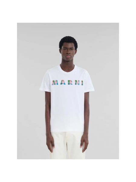 Camiseta a cuadros Marni blanco
