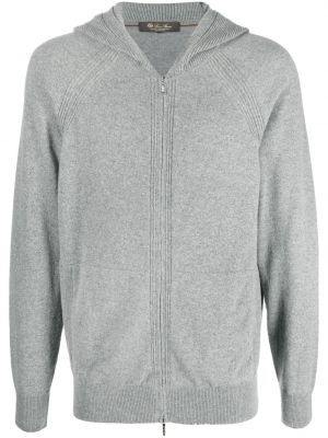 Hette cashmere cardigan med glidelås Loro Piana grå