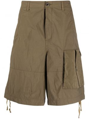 Shorts cargo en coton avec poches Ten C vert