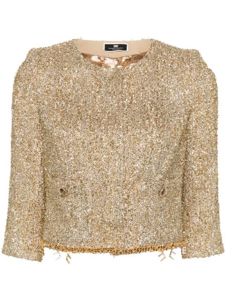 Tweed dzseki Elisabetta Franchi aranyszínű