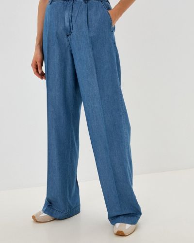 Широкие джинсы Sisley, голубые