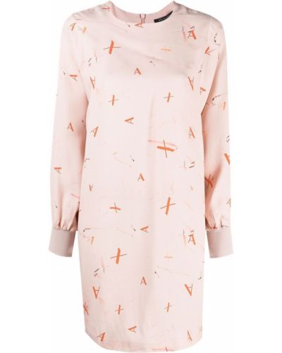 Φόρεμα με σχέδιο Armani Exchange ροζ