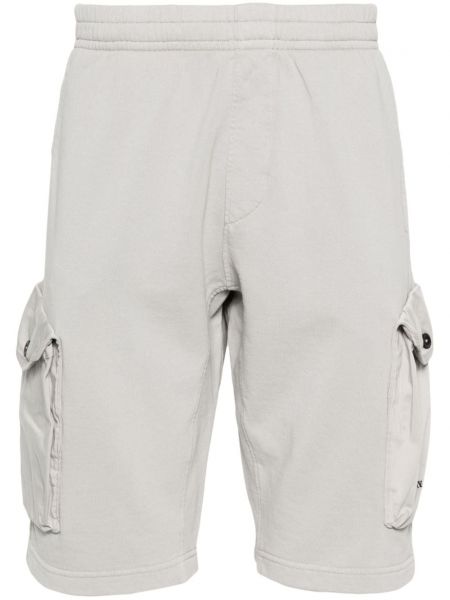 Shorts cargo brodeés en coton de sport C.p. Company gris