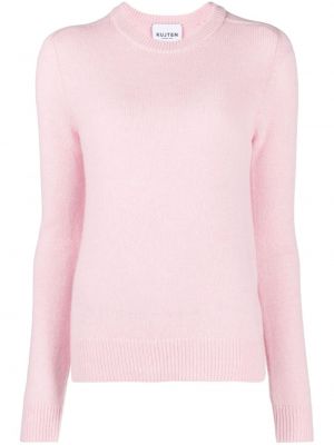 Кашмирен пуловер с кръгло деколте Kujten розово