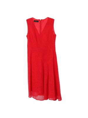 Sukienka koronkowa Carolina Herrera Pre-owned czerwona