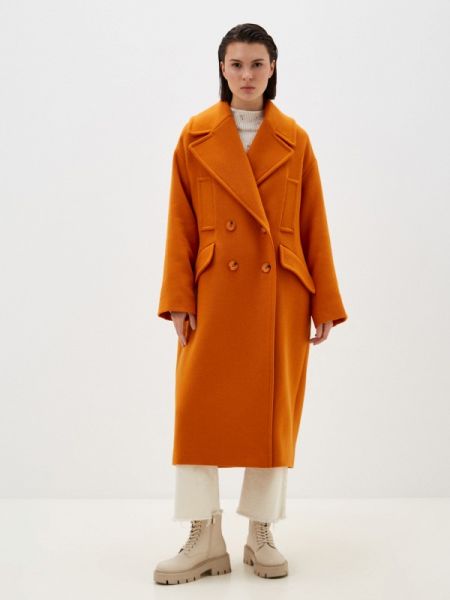 Пальто To Be One оранжевое