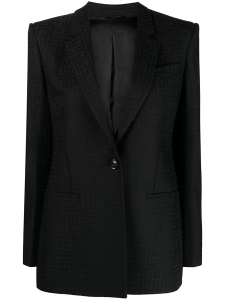 Žakárové vlnené sako Givenchy čierna