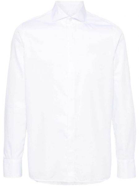 Chemise en coton avec manches longues Tagliatore blanc